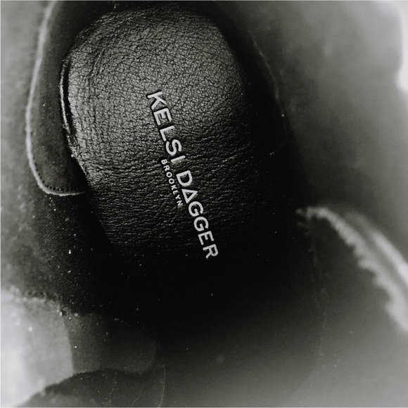 Kelsi Dagger Studded Metallic Faux Fur Ankle Black Leather Boot Women Sizes NWOB - Picture 11 of 14